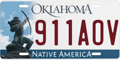 OK license plate 911AOV