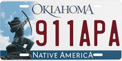 OK license plate 911APA