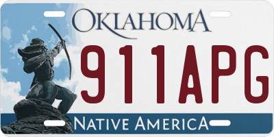 OK license plate 911APG
