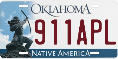 OK license plate 911APL