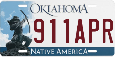 OK license plate 911APR