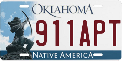 OK license plate 911APT
