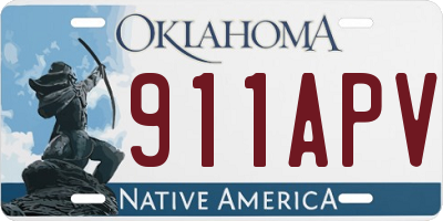OK license plate 911APV