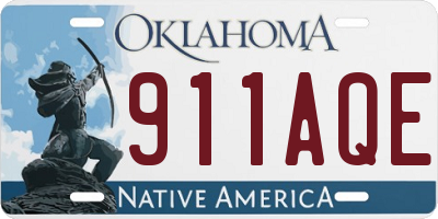 OK license plate 911AQE