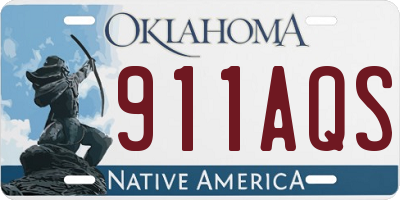 OK license plate 911AQS