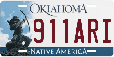 OK license plate 911ARI