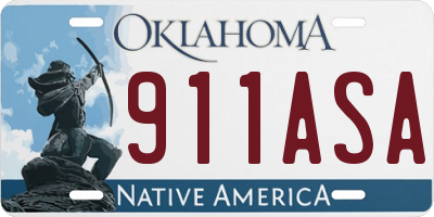 OK license plate 911ASA