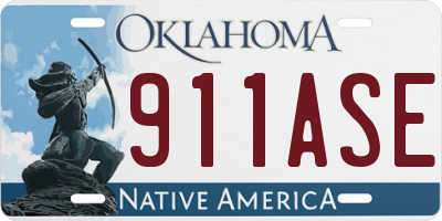OK license plate 911ASE