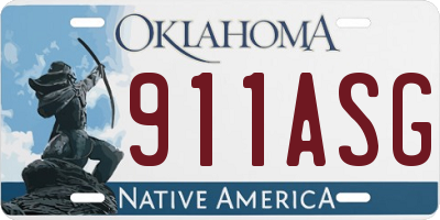 OK license plate 911ASG