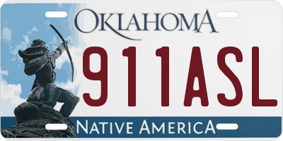 OK license plate 911ASL