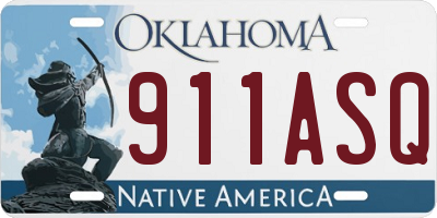 OK license plate 911ASQ
