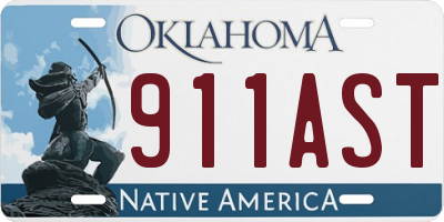 OK license plate 911AST