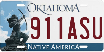 OK license plate 911ASU
