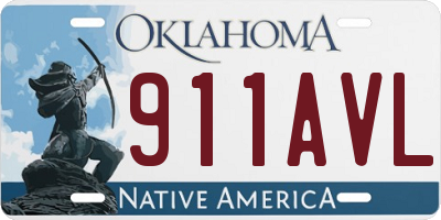 OK license plate 911AVL
