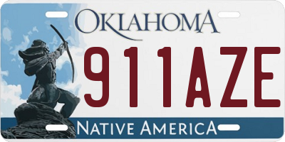 OK license plate 911AZE