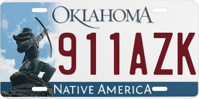OK license plate 911AZK