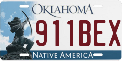 OK license plate 911BEX