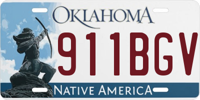 OK license plate 911BGV