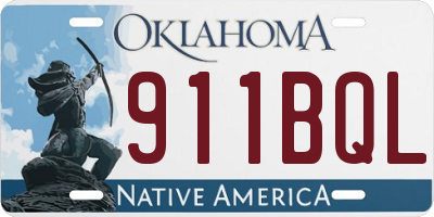 OK license plate 911BQL