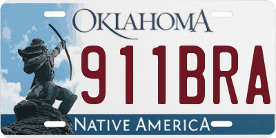 OK license plate 911BRA