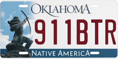 OK license plate 911BTR