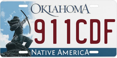 OK license plate 911CDF