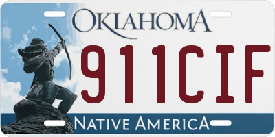 OK license plate 911CIF