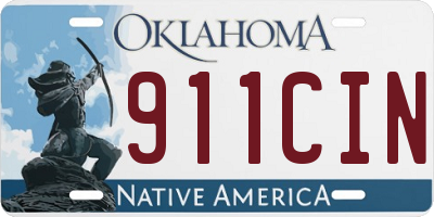 OK license plate 911CIN