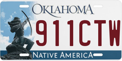 OK license plate 911CTW