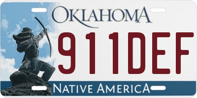 OK license plate 911DEF