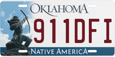 OK license plate 911DFI