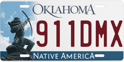 OK license plate 911DMX