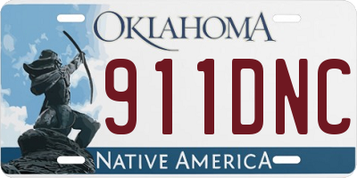 OK license plate 911DNC