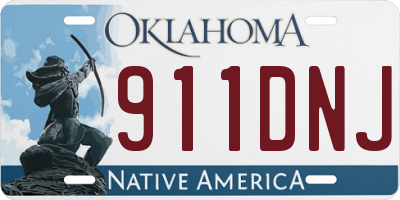 OK license plate 911DNJ