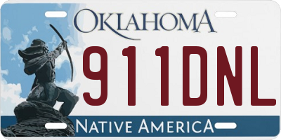 OK license plate 911DNL