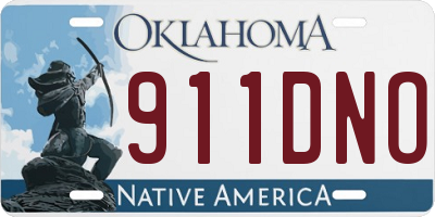 OK license plate 911DNO