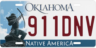 OK license plate 911DNV