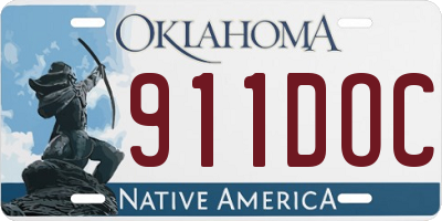 OK license plate 911DOC