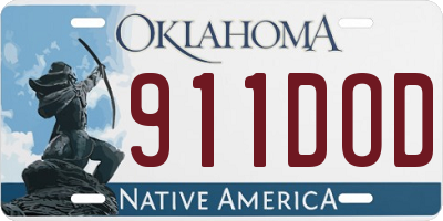 OK license plate 911DOD