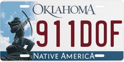 OK license plate 911DOF