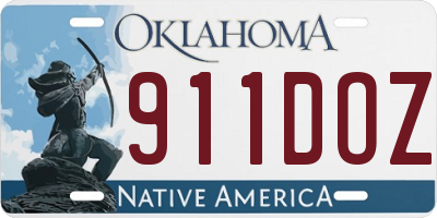 OK license plate 911DOZ