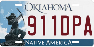 OK license plate 911DPA