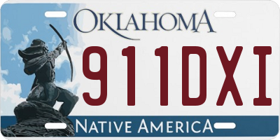 OK license plate 911DXI