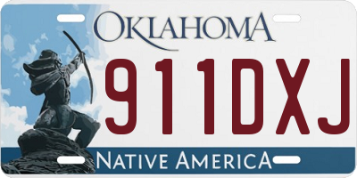 OK license plate 911DXJ