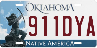 OK license plate 911DYA