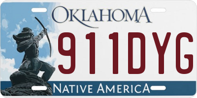 OK license plate 911DYG