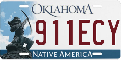 OK license plate 911ECY