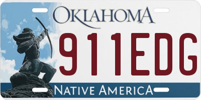 OK license plate 911EDG