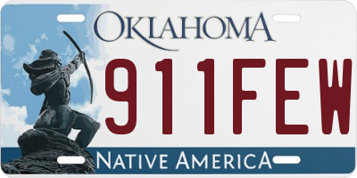 OK license plate 911FEW