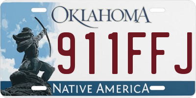 OK license plate 911FFJ